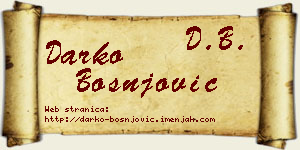 Darko Bošnjović vizit kartica